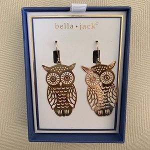 Bella Jack owl earrings *NEVER WORN*